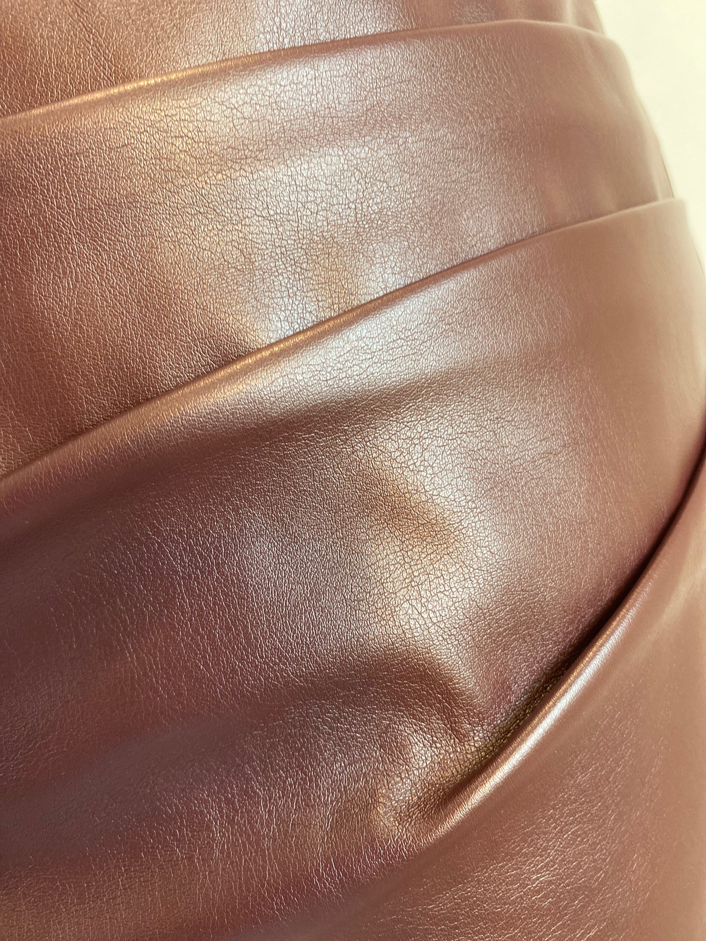 Dark Chocolate Leather Skirt