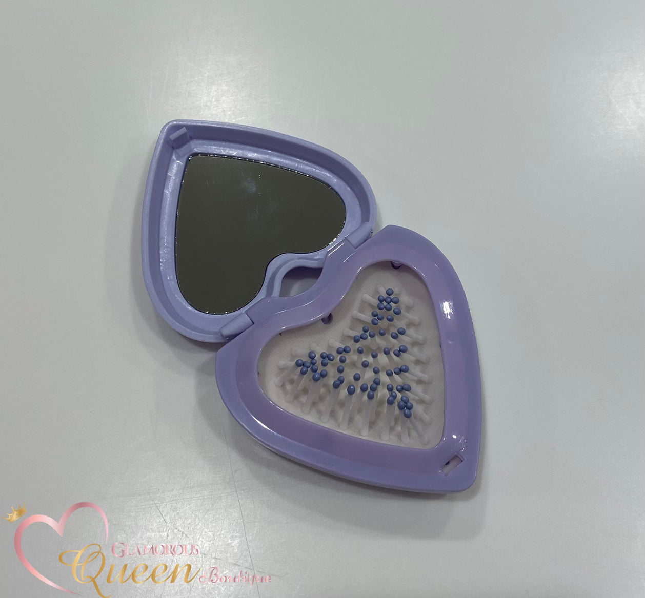 Lilac Heart Shaped Mirror