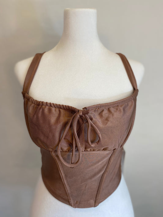 Chocolate Crop Tank Top
