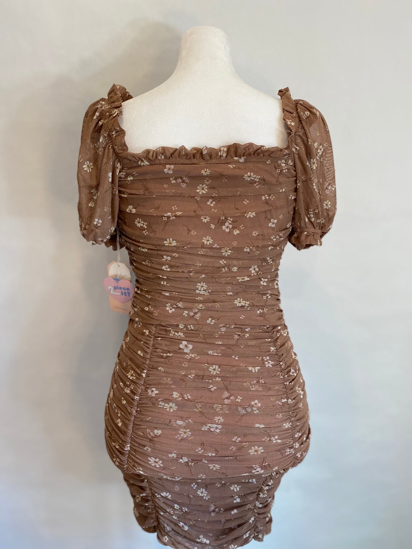 Coffee Floral 2 Piece Set
