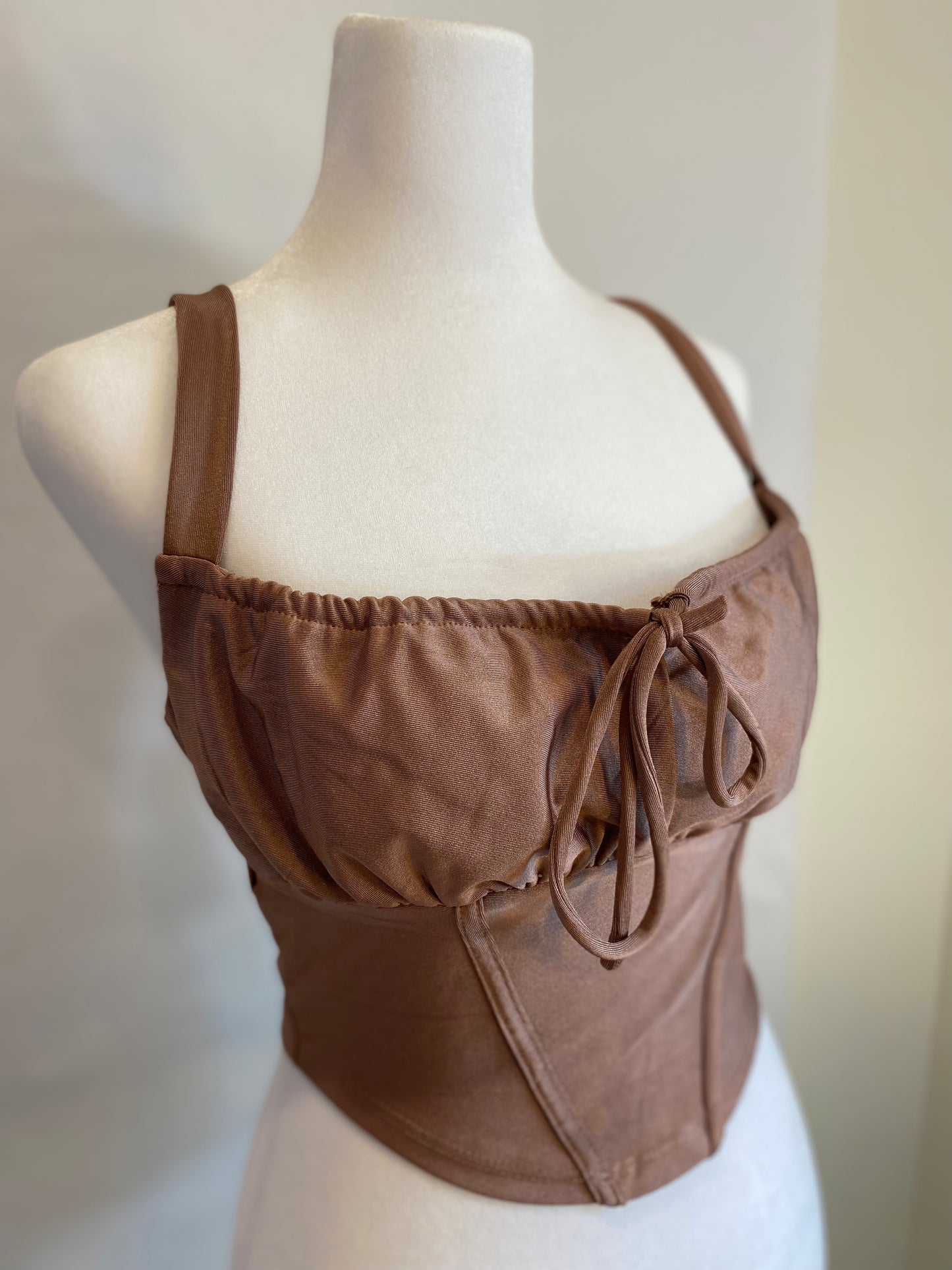 Chocolate Crop Tank Top