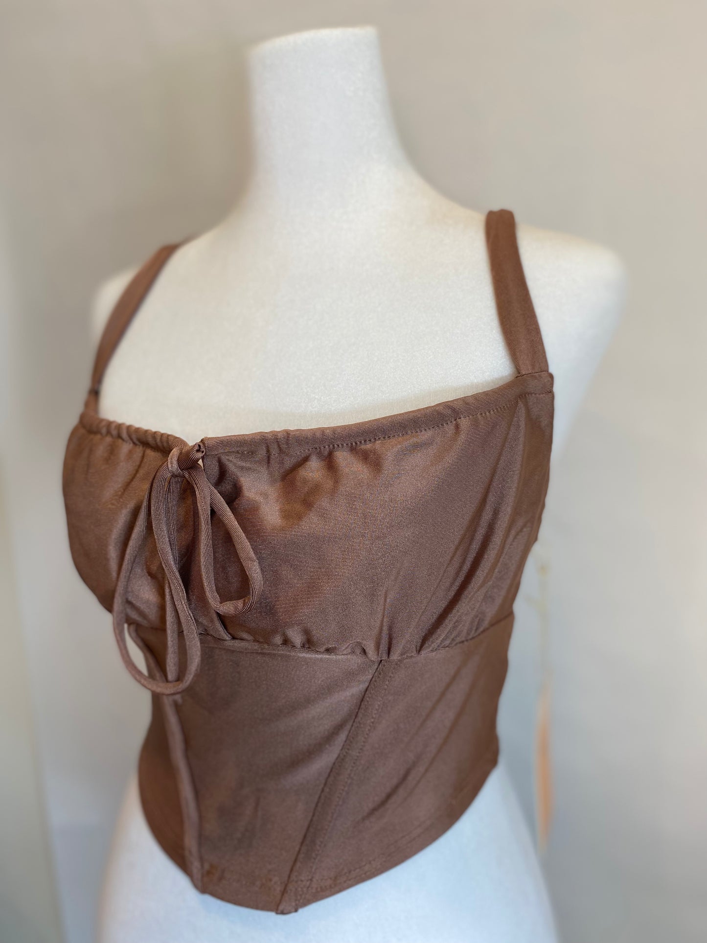Chocolate Crop Tank Top